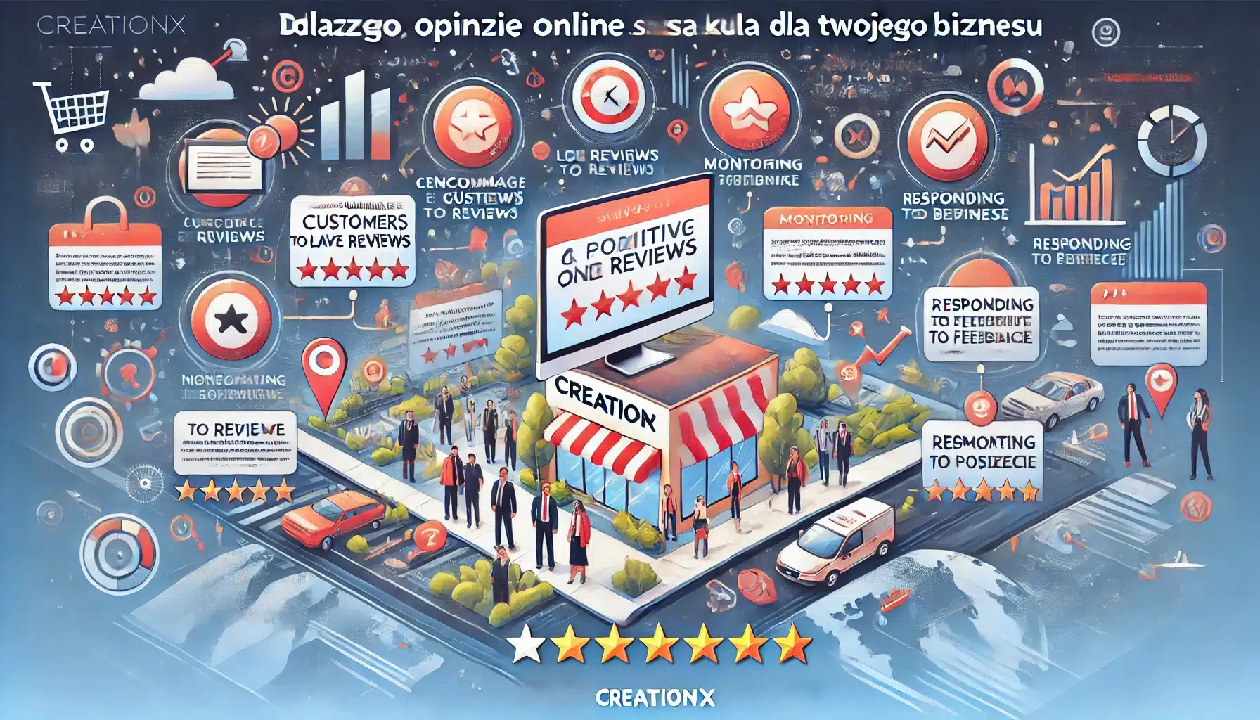Dlaczego opinie online są kluczowe dla Twojego biznesu - przewodnik creationX