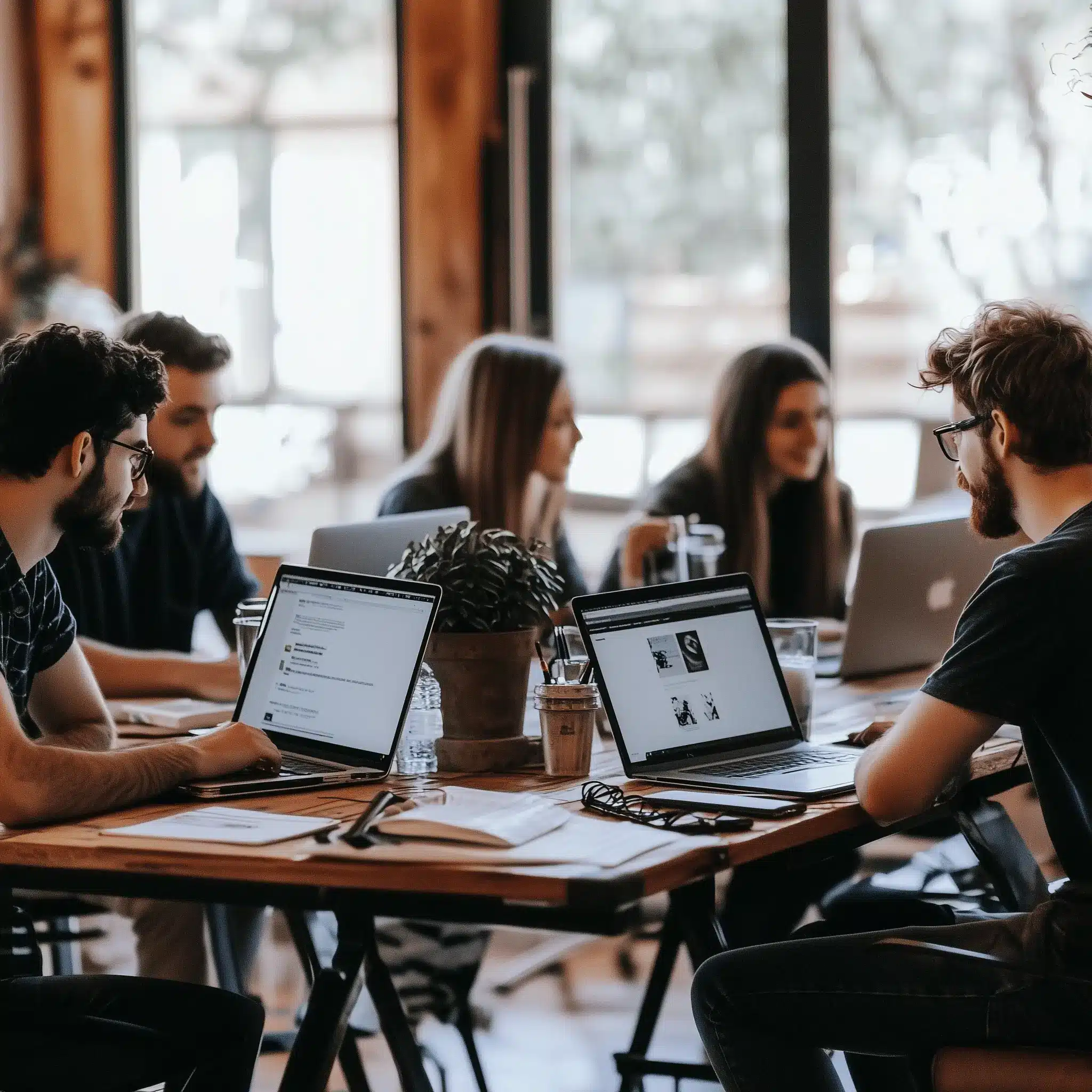 Team working in office