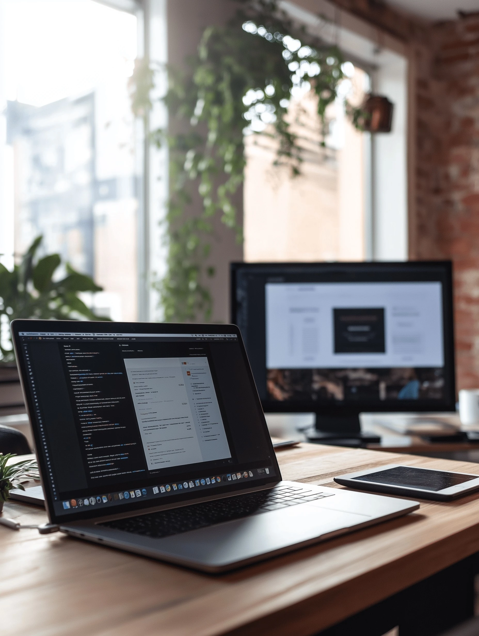 Wykwalifikowany projektant stron internetowych z zespołu creationX pracujący na laptopie nad projektami