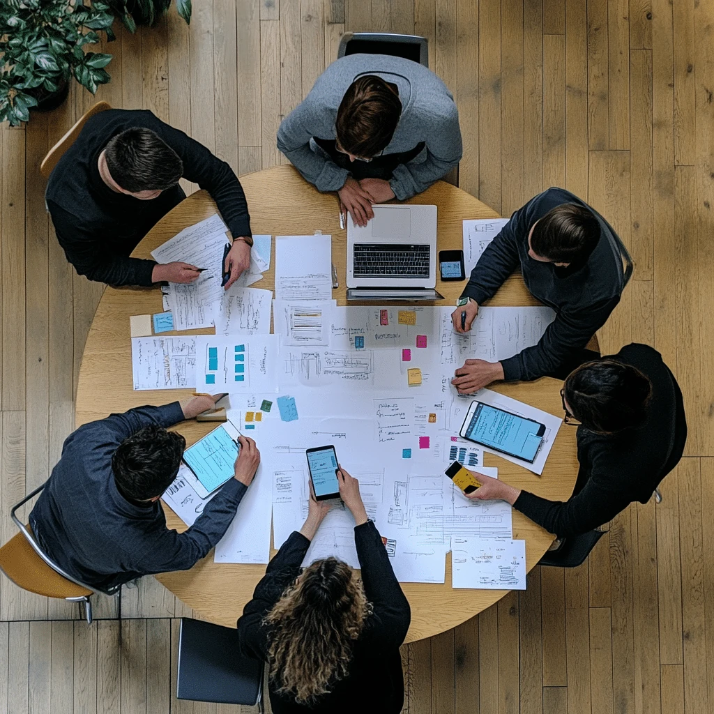 Zespół creationX podczas intensywnej sesji testowania aplikacji deweloperskiej