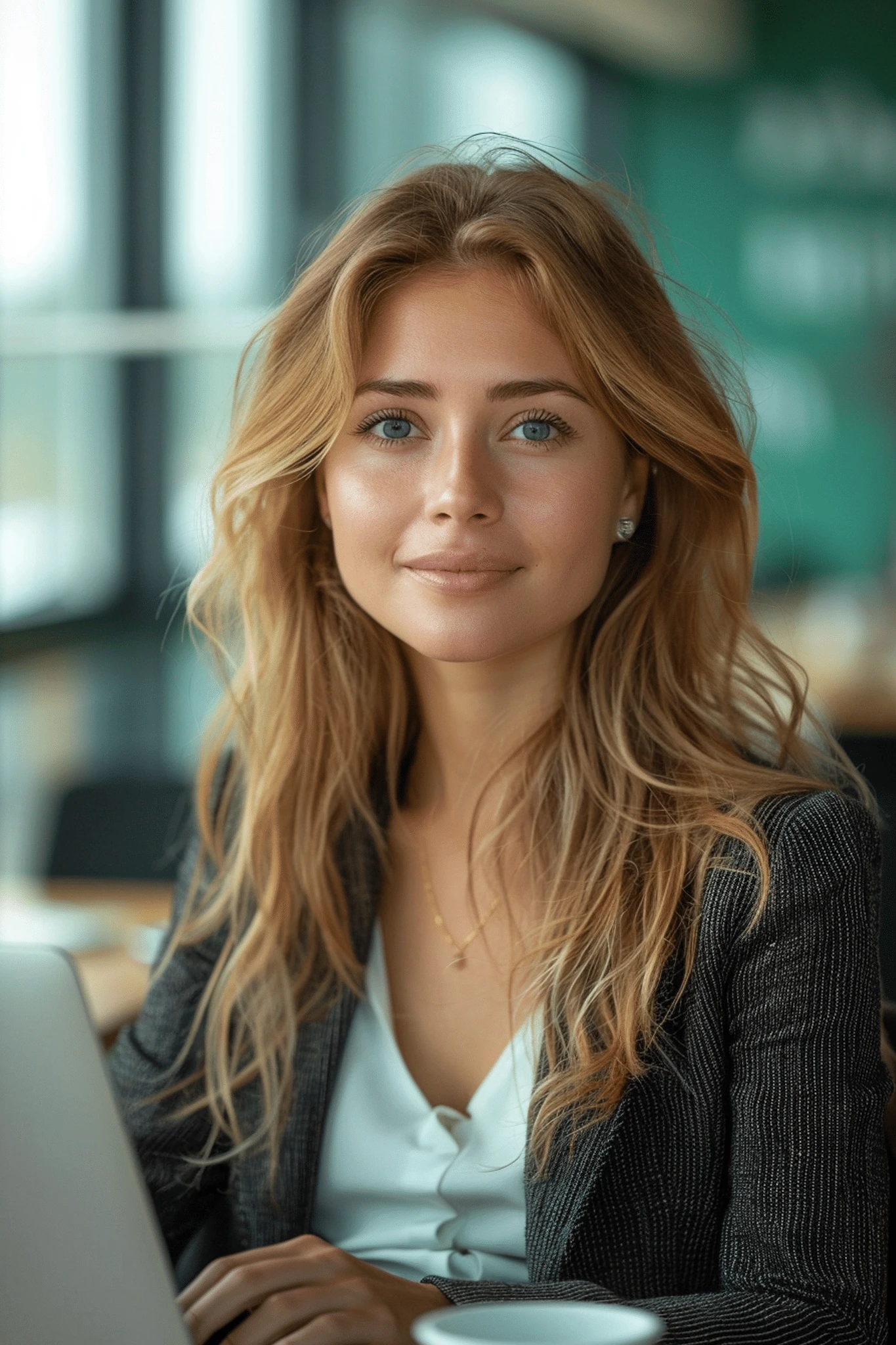 Uśmiechnięty programista z zespołu creationX przy dwóch monitorach z kodem