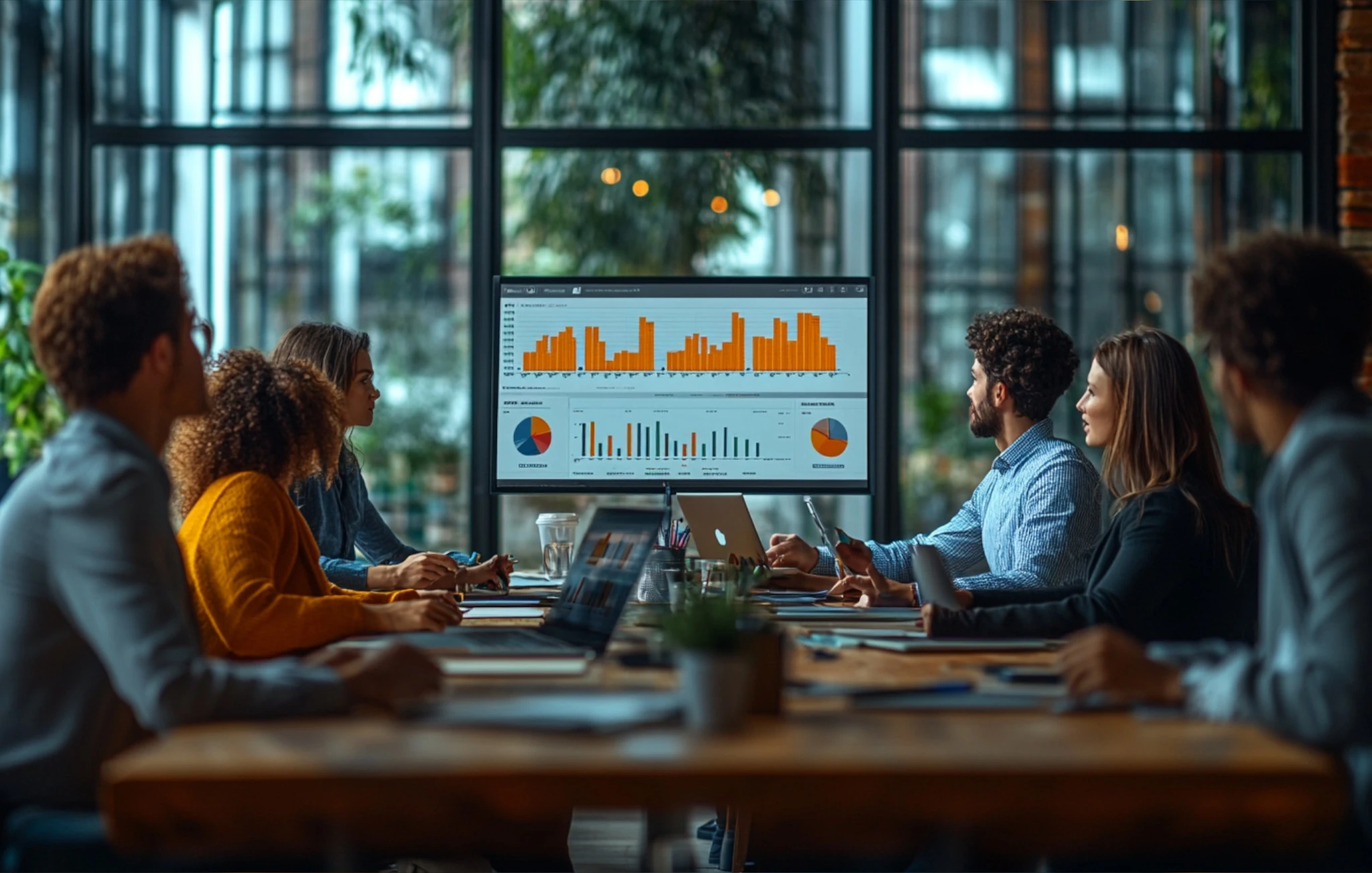 Dashboard analityczny podczas spotkania zespołu creationX