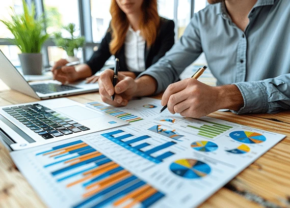 Graficzka z zespołu creationX pracująca przy komputerze nad projektami graficznymi