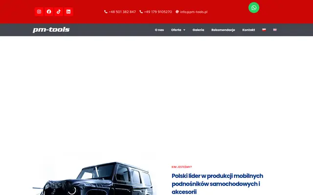 Strona PM Tools