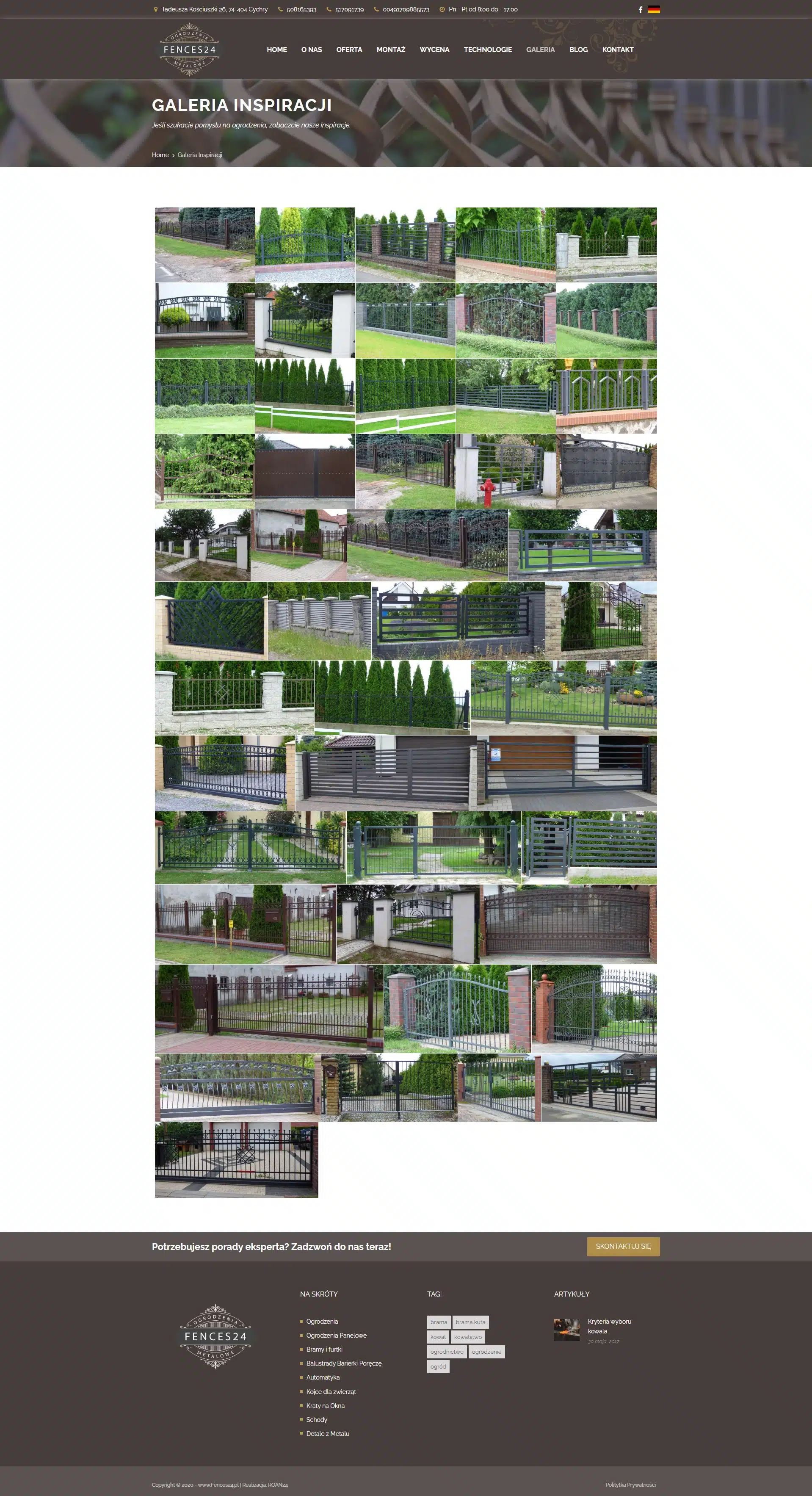 CREATIONX projekt dla Fences24 - Strona Galeria Inspiracji z przykładami zrealizowanych projektów ogrodzeń, bram i balustrad.