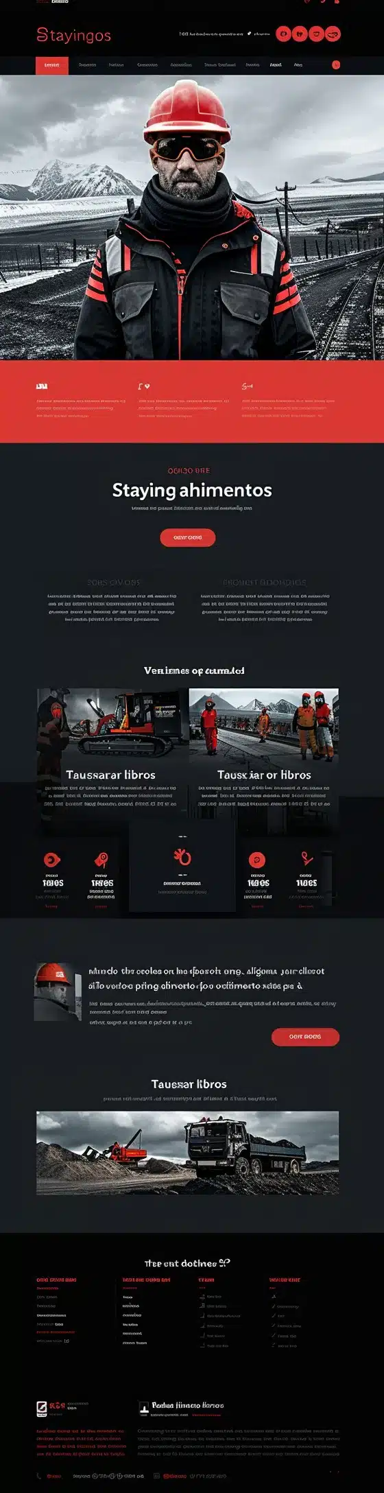 Projekt strony internetowej Stayingos Construction Services stworzony przez firmę CREATIONX. Strona prezentuje firmę budowlaną specjalizującą się w różnorodnych usługach związanych z budownictwem. Zawiera sekcje dotyczące oferowanych usług, profilu firmy, zespołu specjalistów oraz kontaktu, zapewniając przejrzystą nawigację i dostęp do najważniejszych informacji o firmie budowlanej.