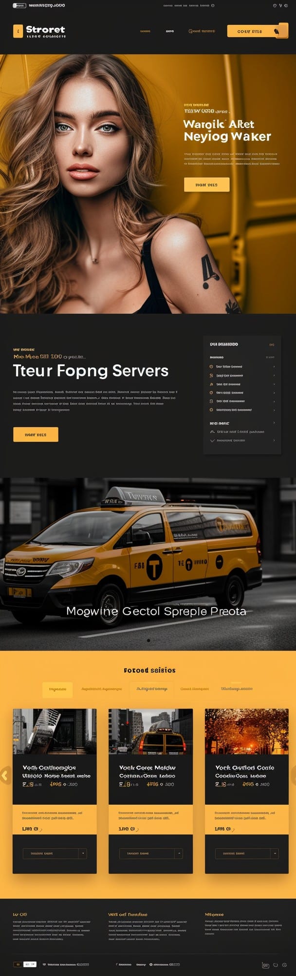 Projekt strony internetowej Taxi Service stworzony przez firmę CREATIONX. Strona przedstawia usługi taksówkowe, oferujące wygodne i szybkie przejazdy. Zawiera informacje o flotach, promocjach, usługach dodatkowych oraz dane kontaktowe, ułatwiając użytkownikom nawigację i dostęp do kluczowych informacji.