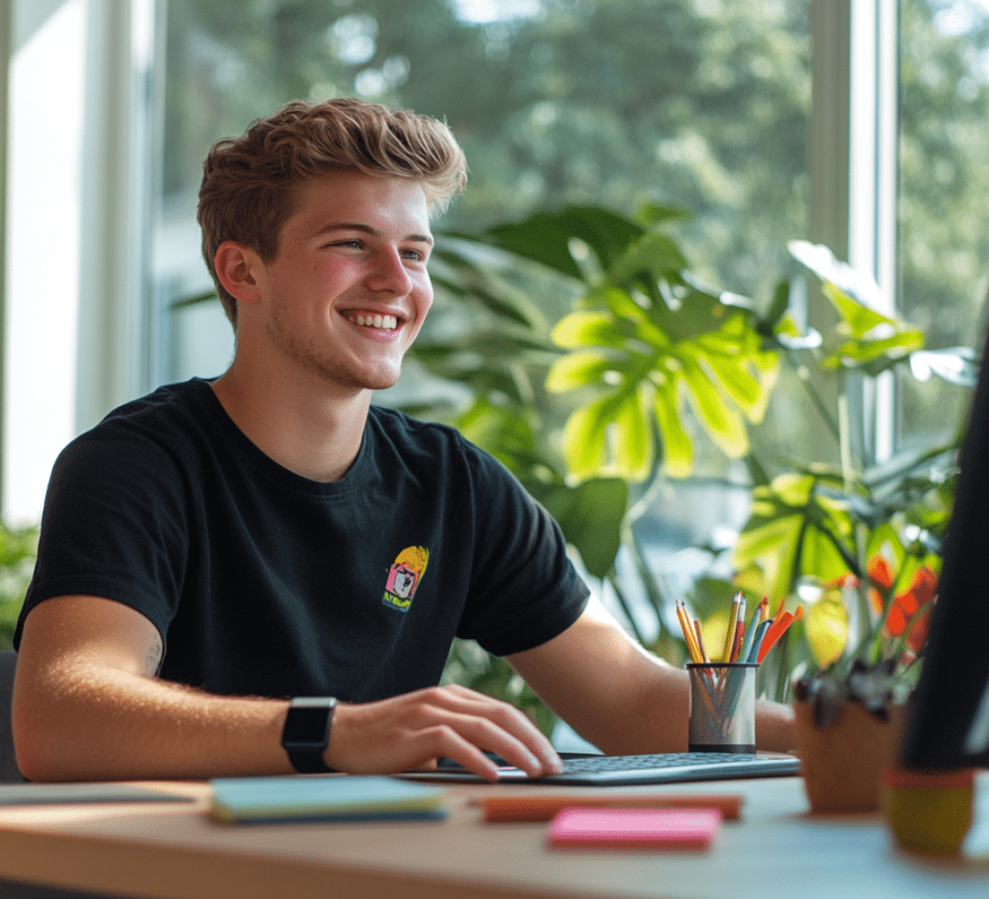 risat70_79069_A_young_man_sitting_at_a_modern_office_desk_smili_2194f034-58a8-4624-9dab-4bf47c14047b